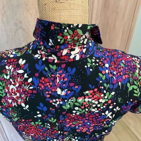 52 Conversations Anthropologie Colloquial Floral Shirt Dress floral summer 6 - Picture 6 of 16